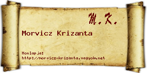 Morvicz Krizanta névjegykártya